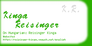 kinga reisinger business card
